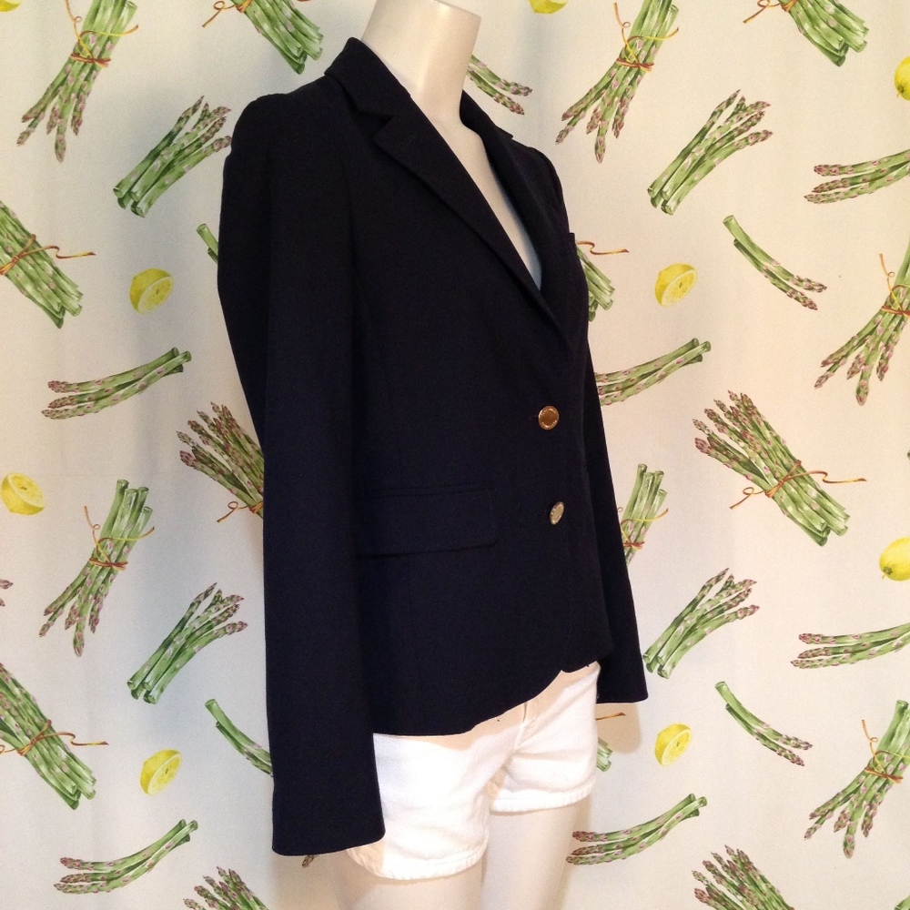 Tory Burch Navy Two Button Blazer Size 2 - Picture 2 of 8
